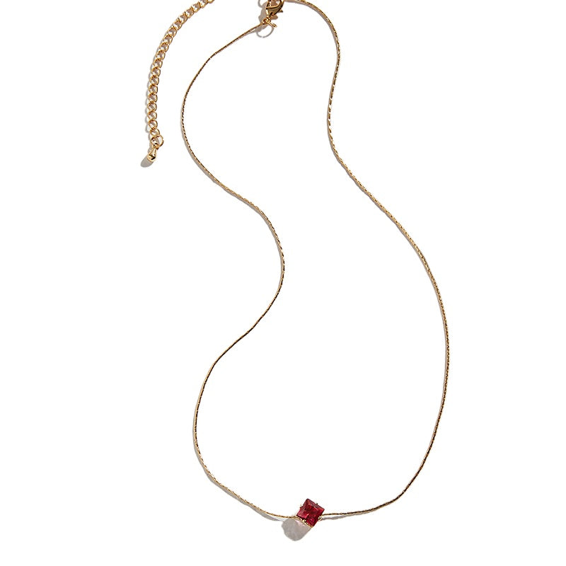 Red Zircon Collar Necklace - Vienna Verve Collection