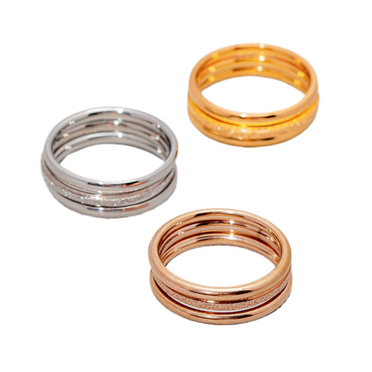 Titanium Steel Ring Set For Women Three Piece Protective Jewelry By Planderful Everyday Genie