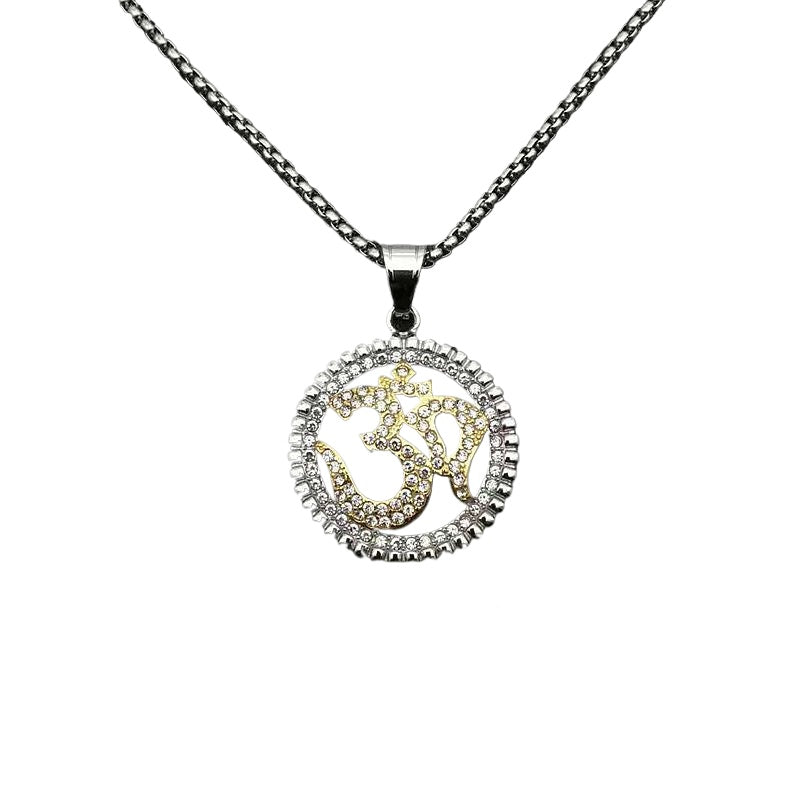 Stainless Steel Necklace – Minimalist Om Pendant