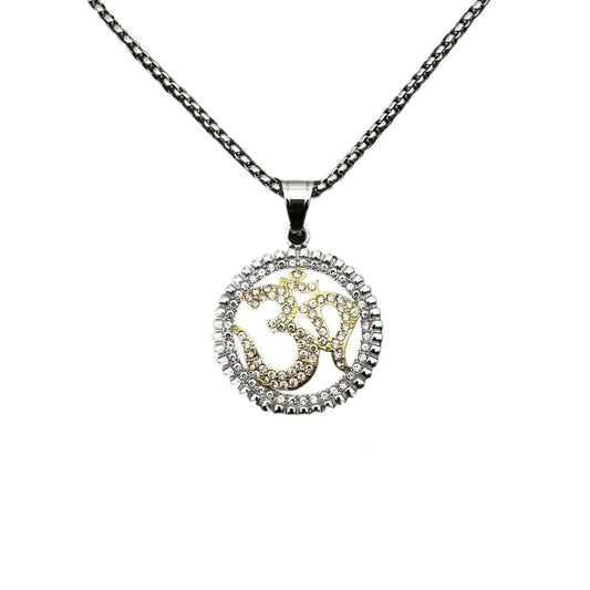 Stainless Steel Necklace – Minimalist Om Pendant