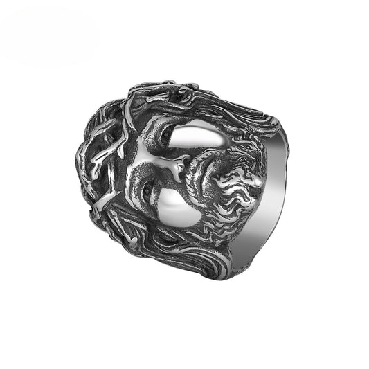 Steel Ring – Statement Punk Style For Men Everyday Edgy Dominance By Planderful Brand