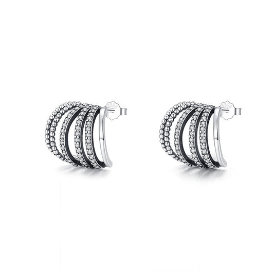 Stylish Sterling Silver Earrings from Planderful Collection