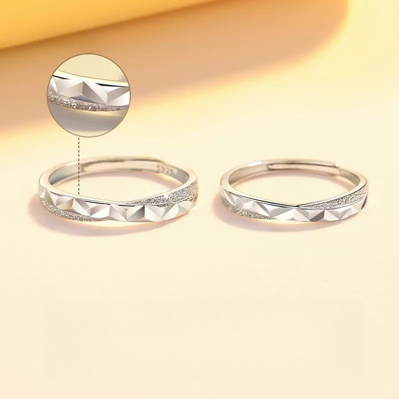 Planderful Star Sea Couple Ring 925 Sterling Silver Adjustable Gift For Girlfriend