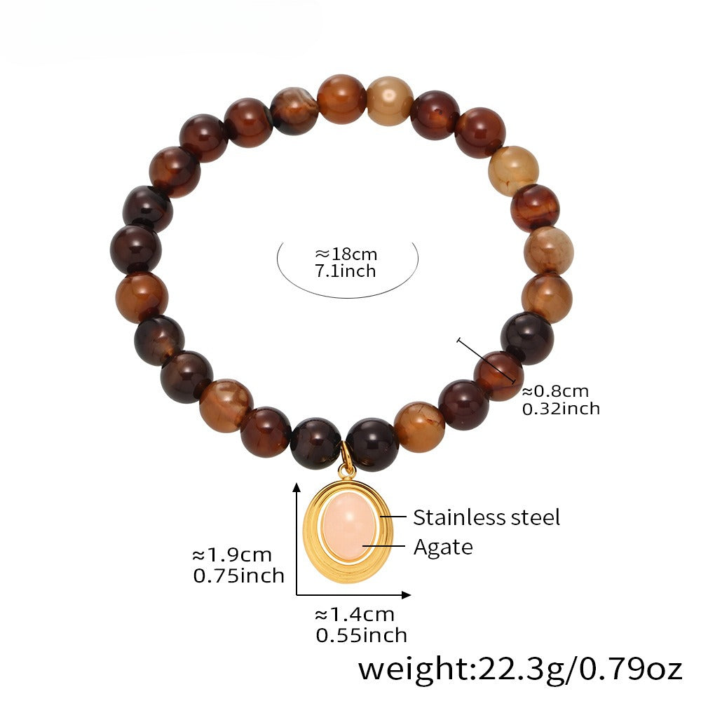Planderful Natural Agate Bracelet Women Gift Girlfriend