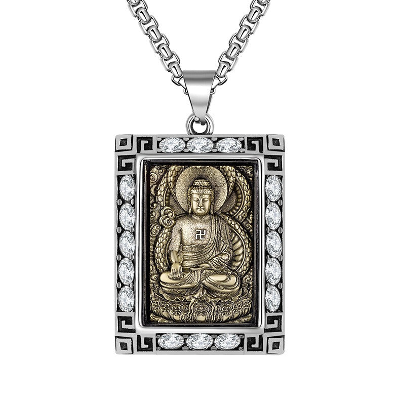 Zircon Necklace – Elegant Eight Patron Saints Pendant