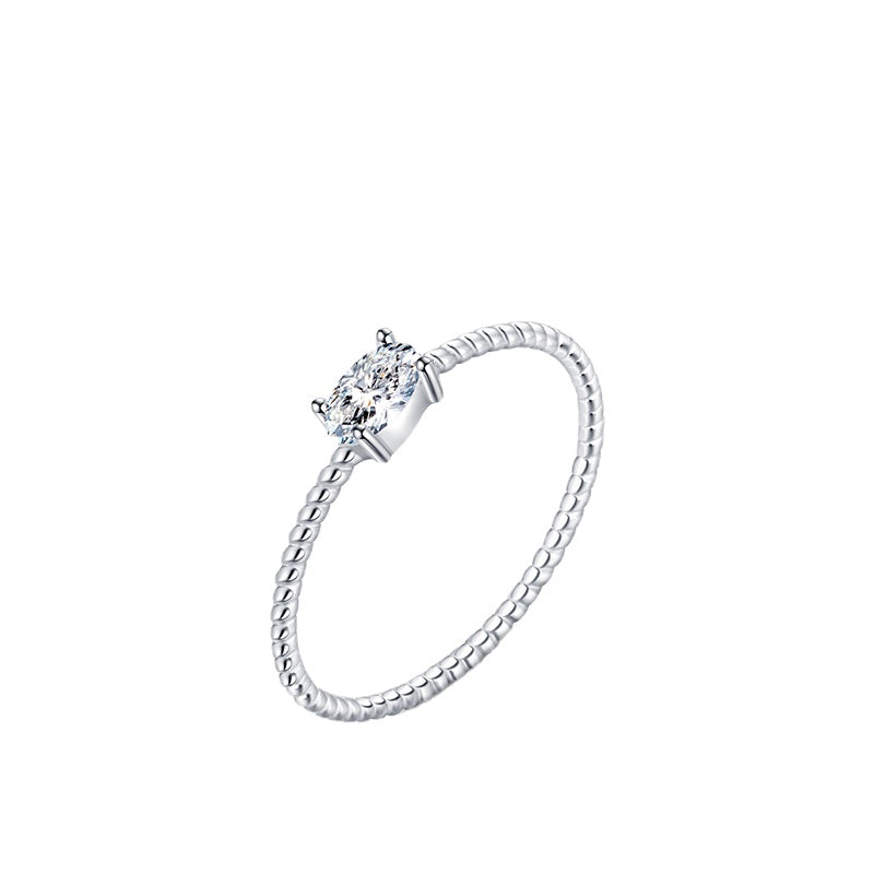 Simple and Versatile Sterling Silver Open Ring with Wavy Pattern