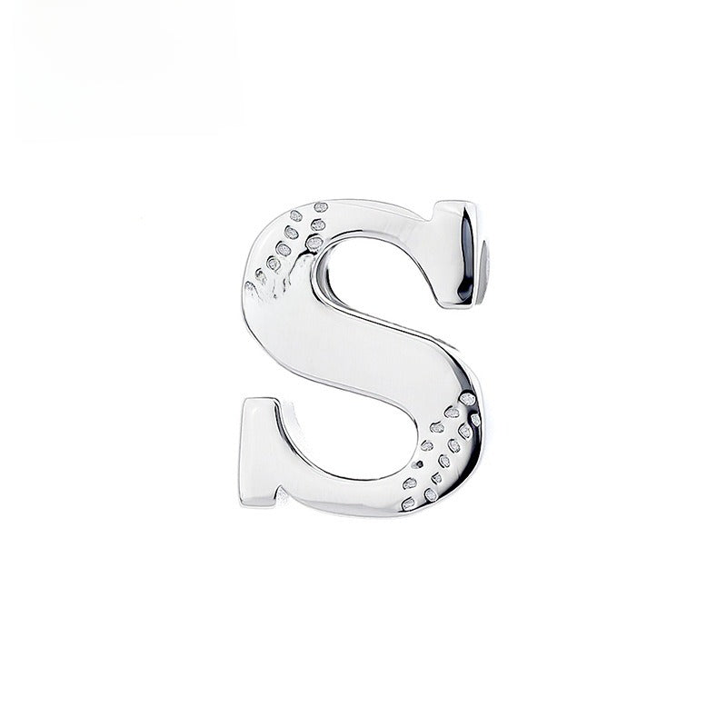 Glossy Letter Stainless Steel Pendant Necklace