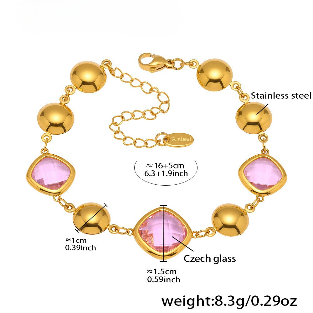 Planderful Czech Glass Bracelet Radiant Luxury For Women