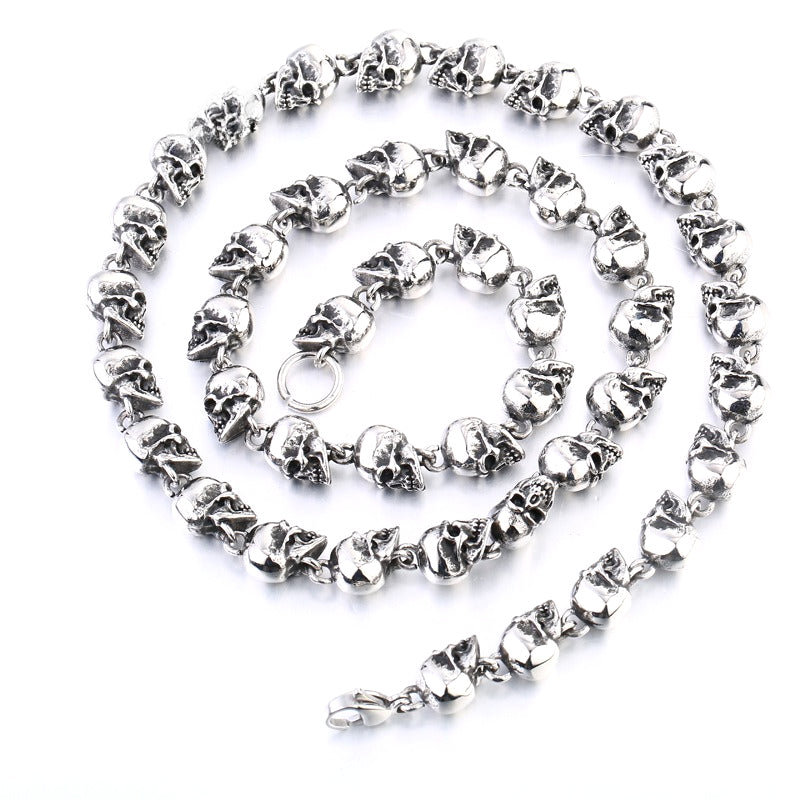 Punk – Men's Skull Necklace – Nightclub .