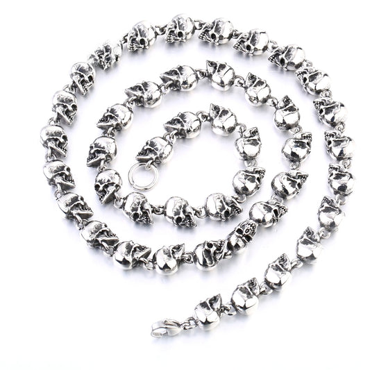 Punk – Men's Skull Necklace – Nightclub .