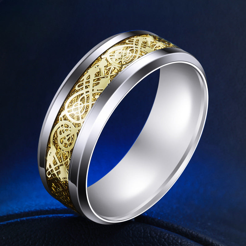 Personalized Handmade Titanium Steel Dragon Root Ring for Men and Women - Korean Jewelry Wholesale