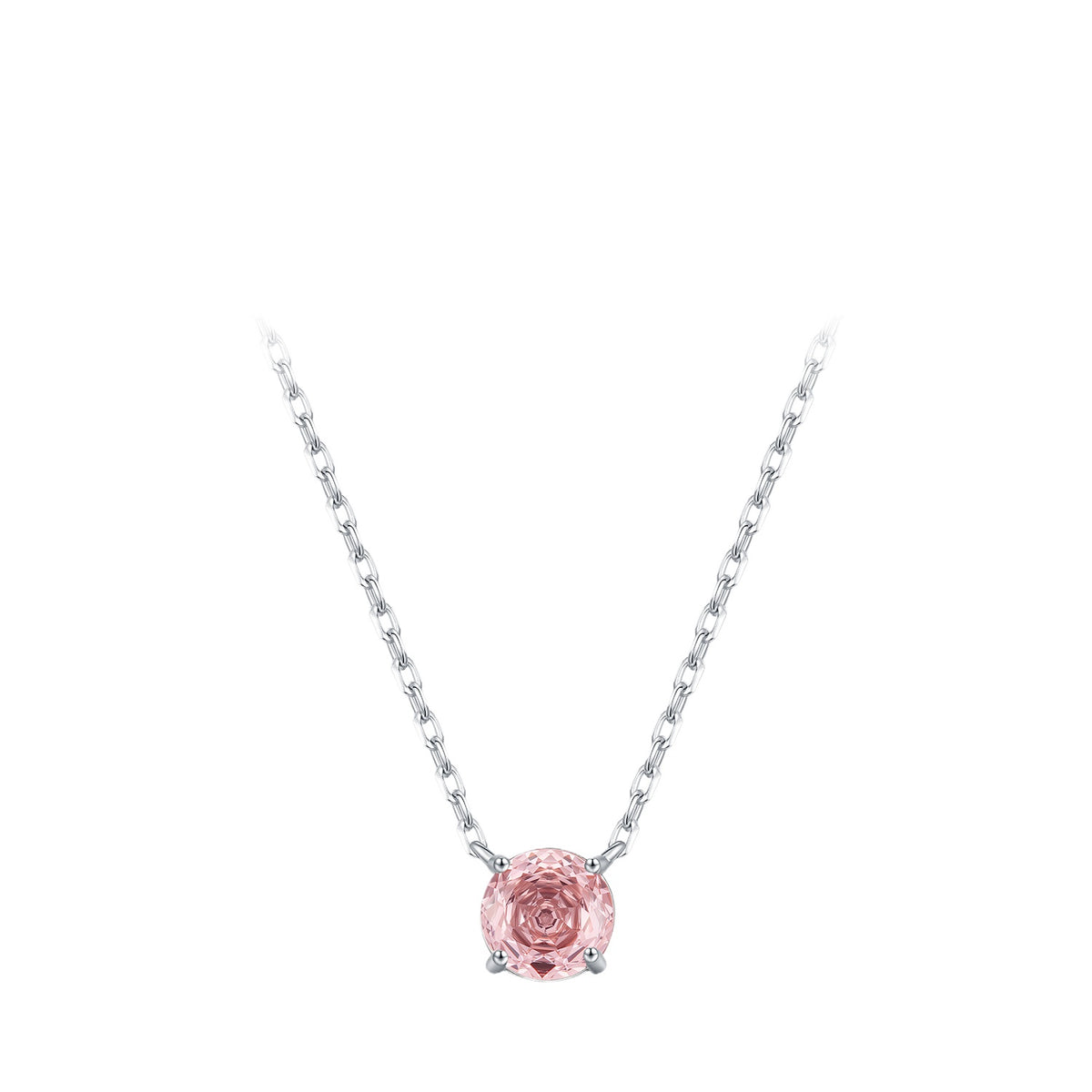 925 Sterling Silver Blush Pink Necklace