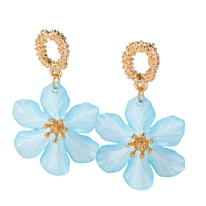 Planderful Vienna Verve Earrings – Fashionable Acrylic Flower Design