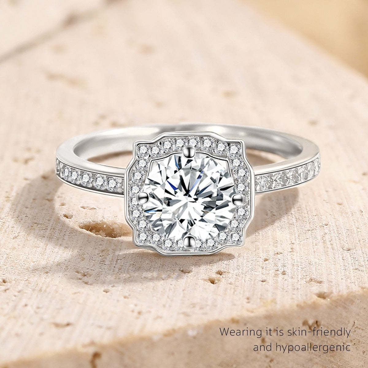 Lotus Four-Claw S925 Sterling Silver Women's Ring