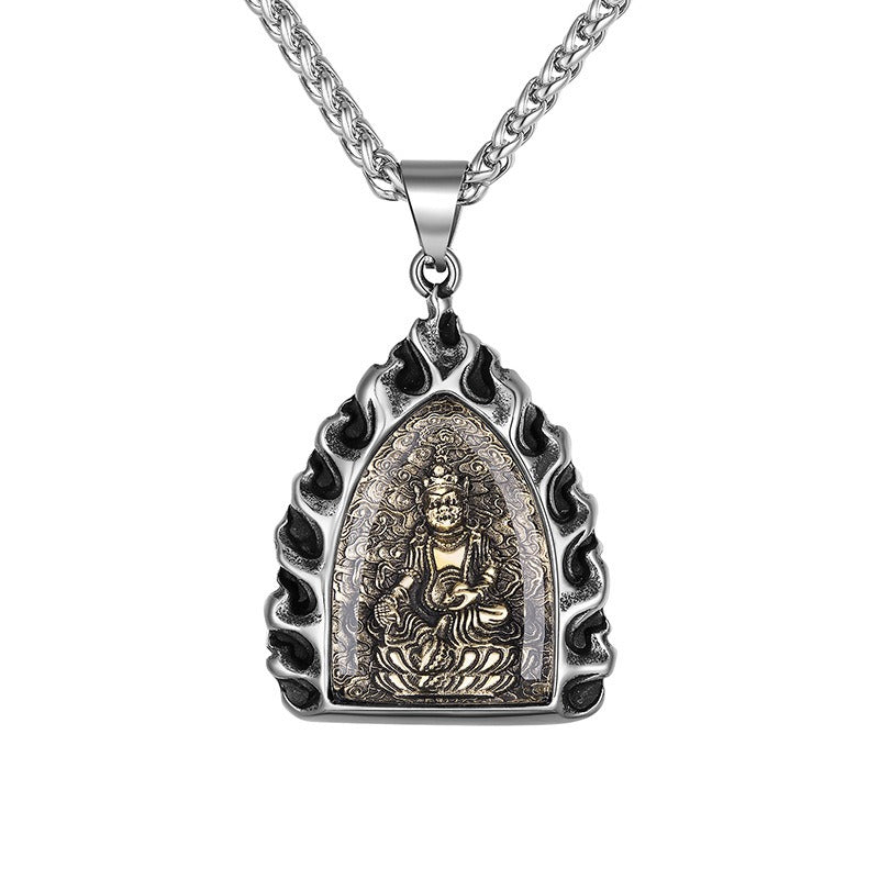 Steel Necklace – Elegant Thai Amulet