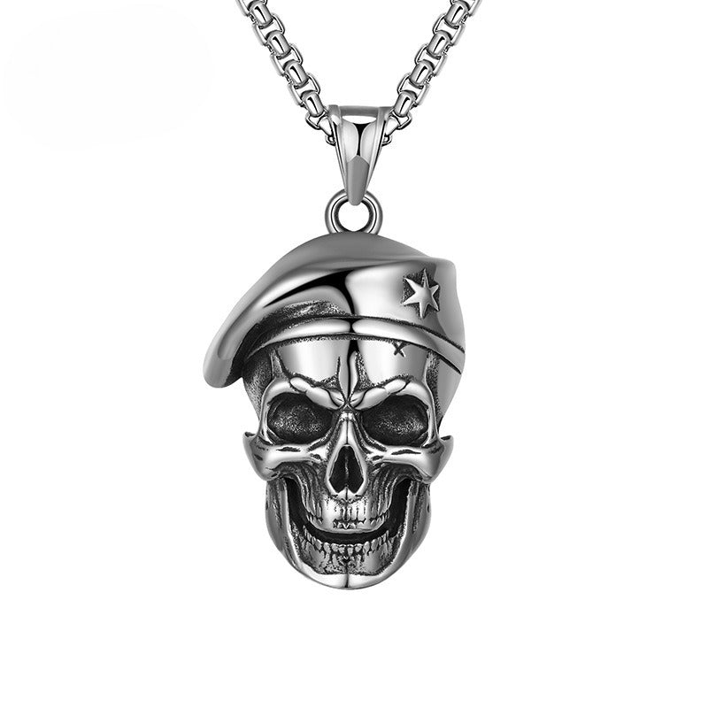 Steel Necklace - Vintage Hip Hop Skull