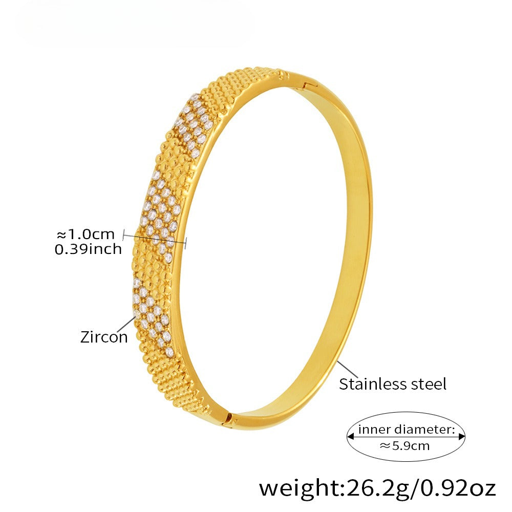 Planderful Pink Zircon Bracelet For Women Luxury Elegant