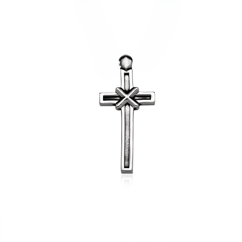 Stylish Retro Cross Pendant in Durable Stainless Steel for Men and Women