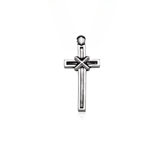 Stylish Retro Cross Pendant in Durable Stainless Steel for Men and Women