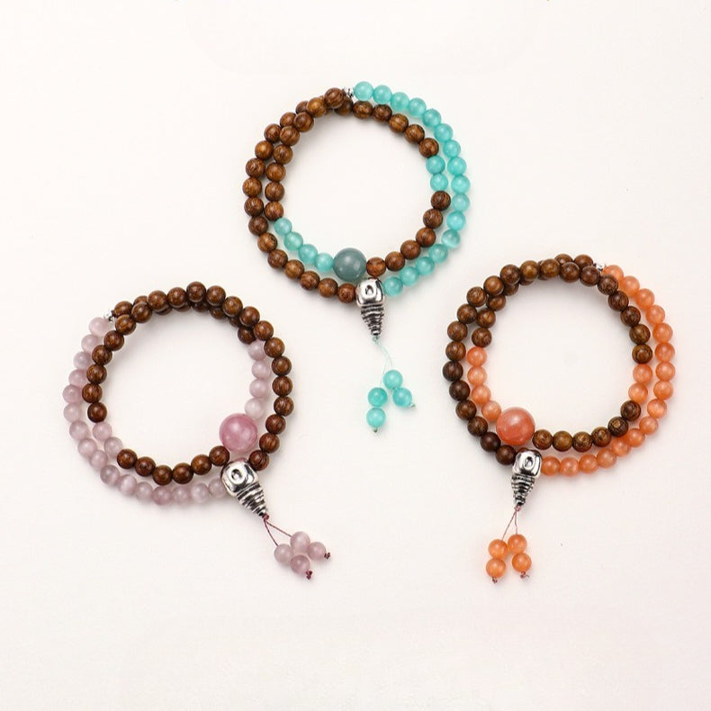 Sandalwood Double-Wrap Bracelet