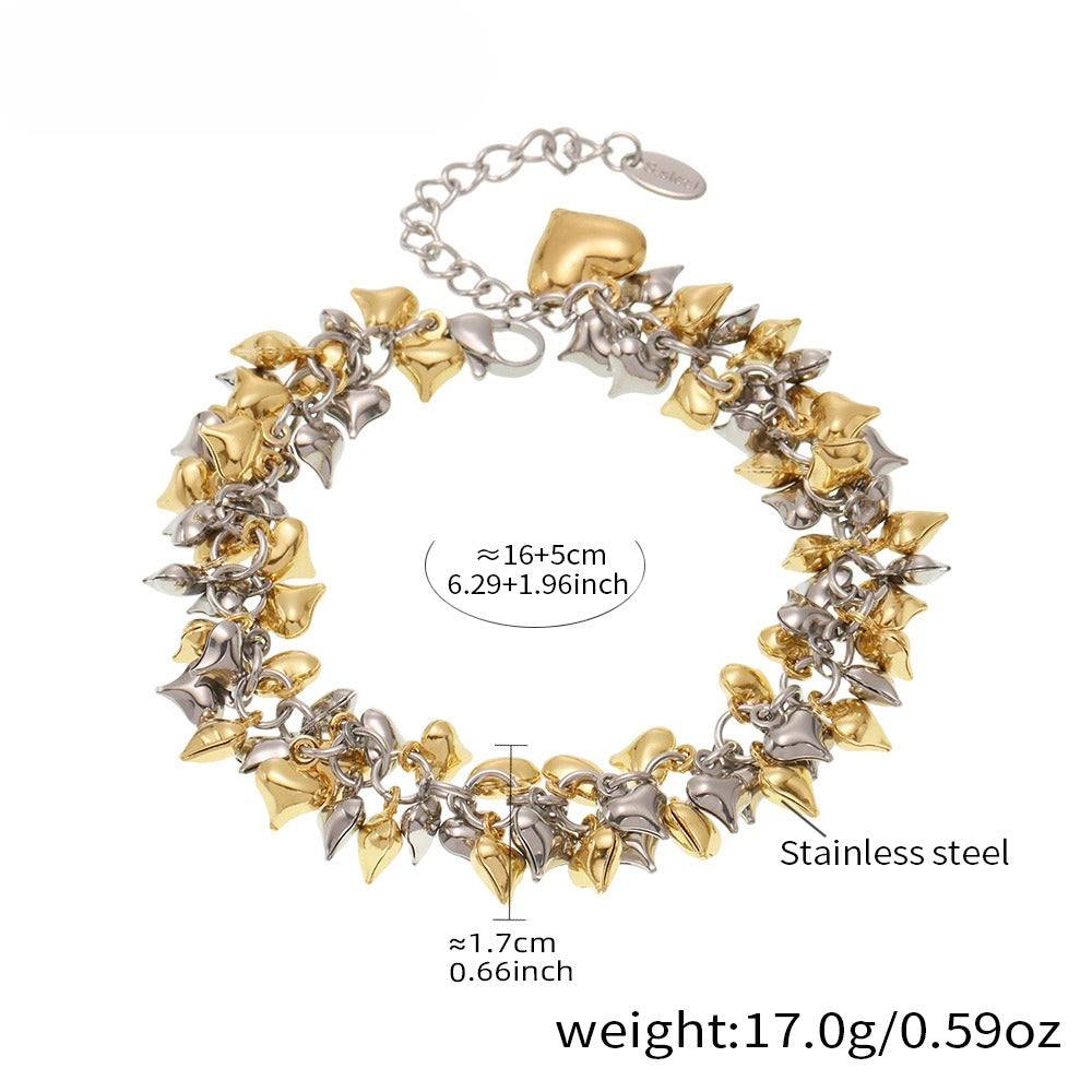 Planderful Pendant Bracelet For Her Love Stainless Steel