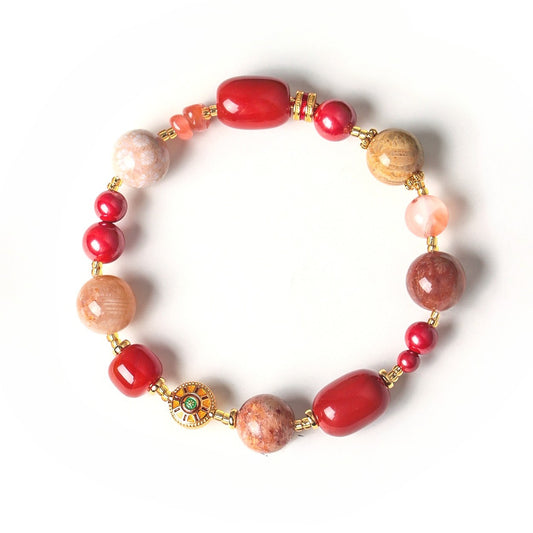 Agate Cinnabar Bracelet