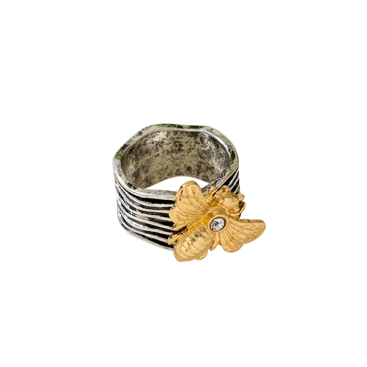 Retro Metal Bee Ring for Women by Planderful