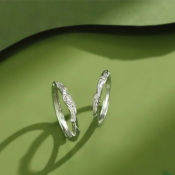 New 925 Sterling Silver Couple Ring Popular Valentine's Gift