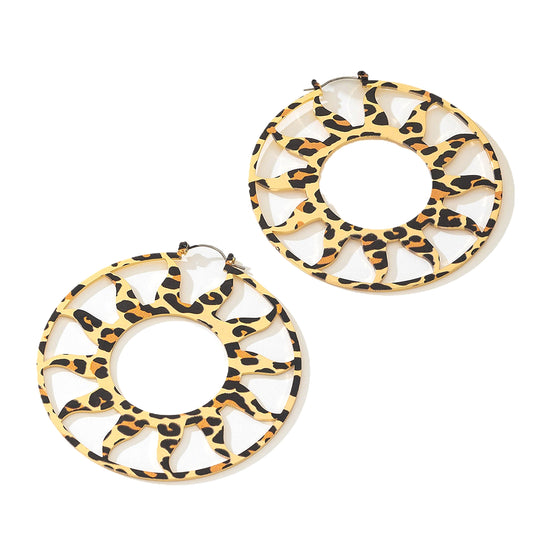 Planderful Vienna Verve Earrings – Personalized Exaggerated Leopard Print Design