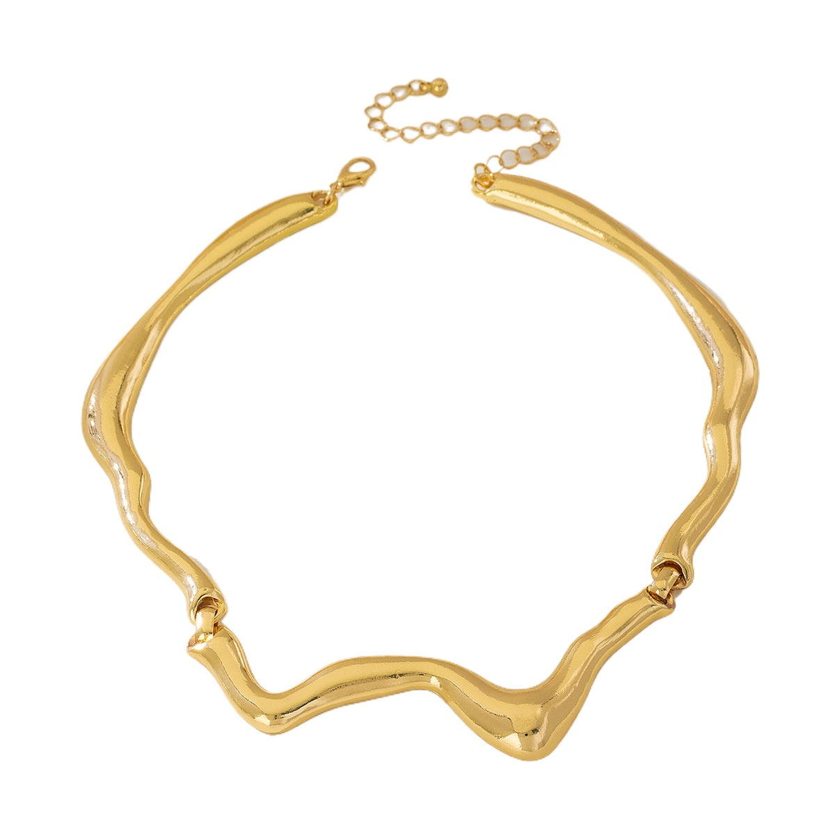 Planderful Vienna Verve Necklace – Exaggerated Heavy Metal Gold Design