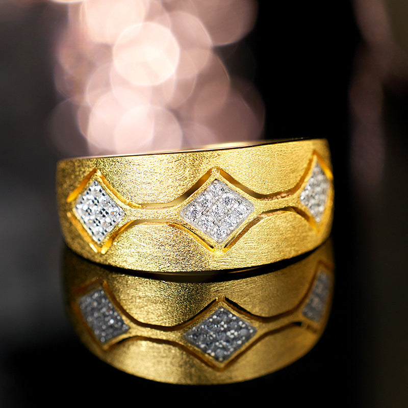 Satin Hand-Brushed 925 Sterling Silver Ring for Women