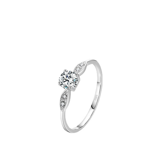 Sterling Silver Zirconium Inlaid Ring for Women - Everyday Genie Collection