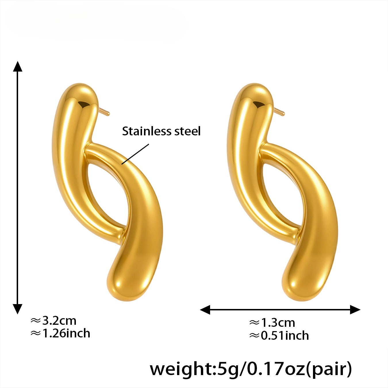 Planderful Water Drop Color Earrings For Women 18K Plated