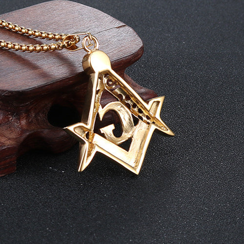 Titanium Steel Masonic Pendant for Men - Wholesale Popular Jewelry in Europe and America