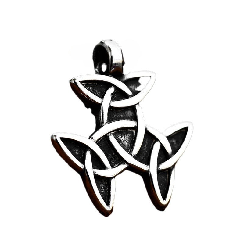 Viking Celtic Knot Titanium Steel Pendant for Men - Retro Simple Jewelry Wholesale