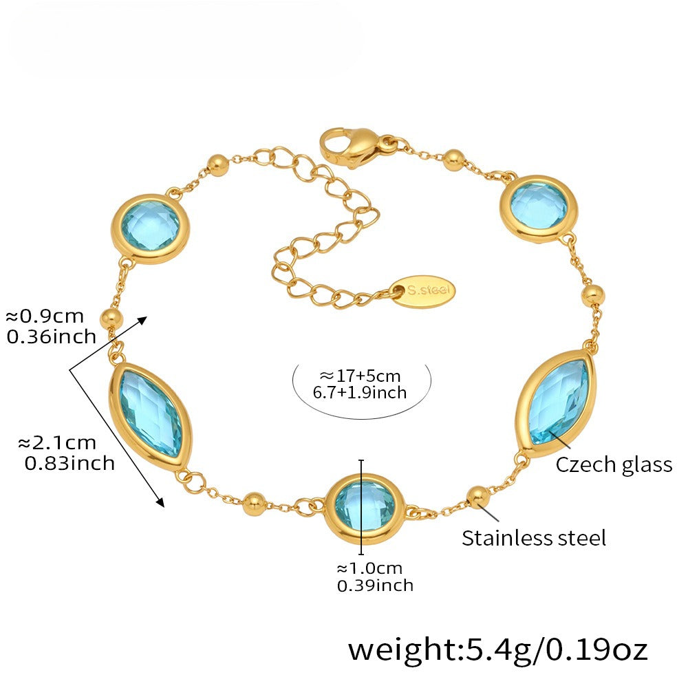 Planderful Dopamine Glass Ball Bracelet For Elegant Women