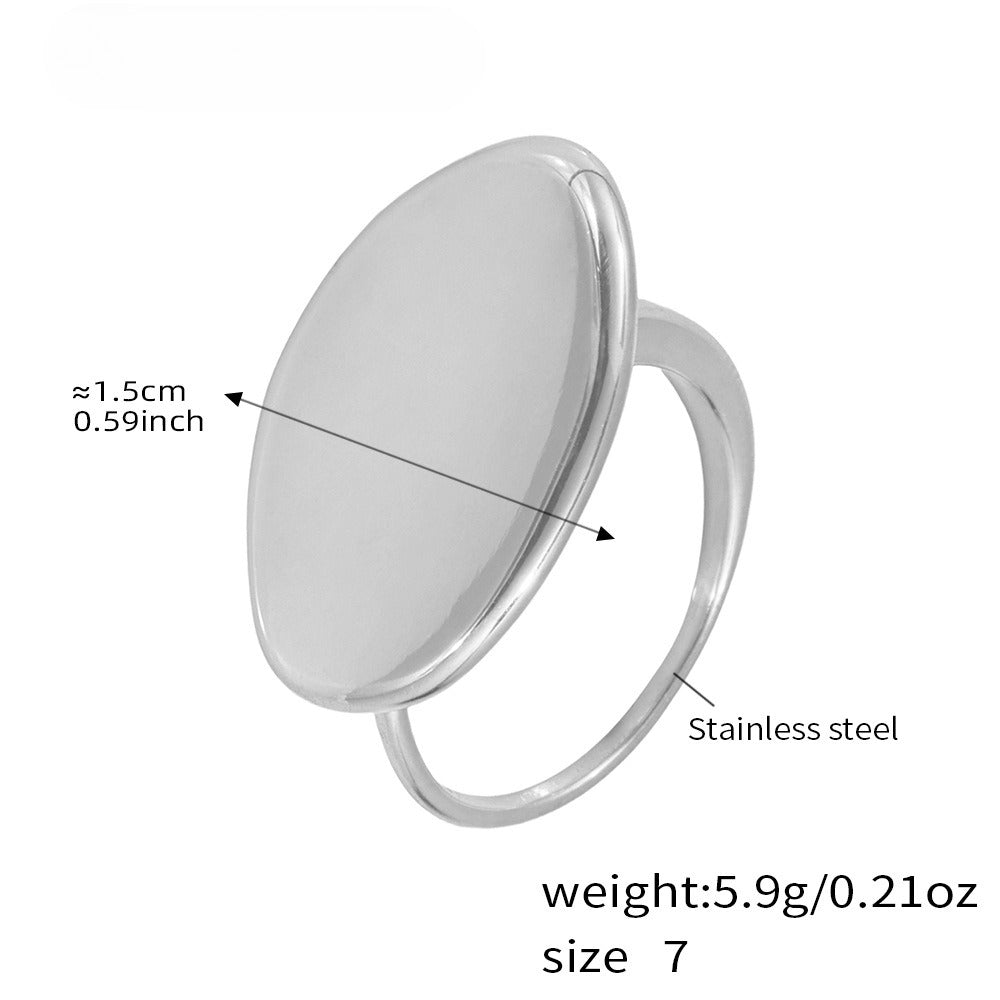 Planderful Adjustable Gold Textured Oval Ring For Men