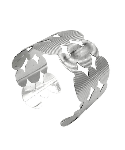Geometric Alloy Napkin Buckle Bracelet for Stylish Wrist Decoration
