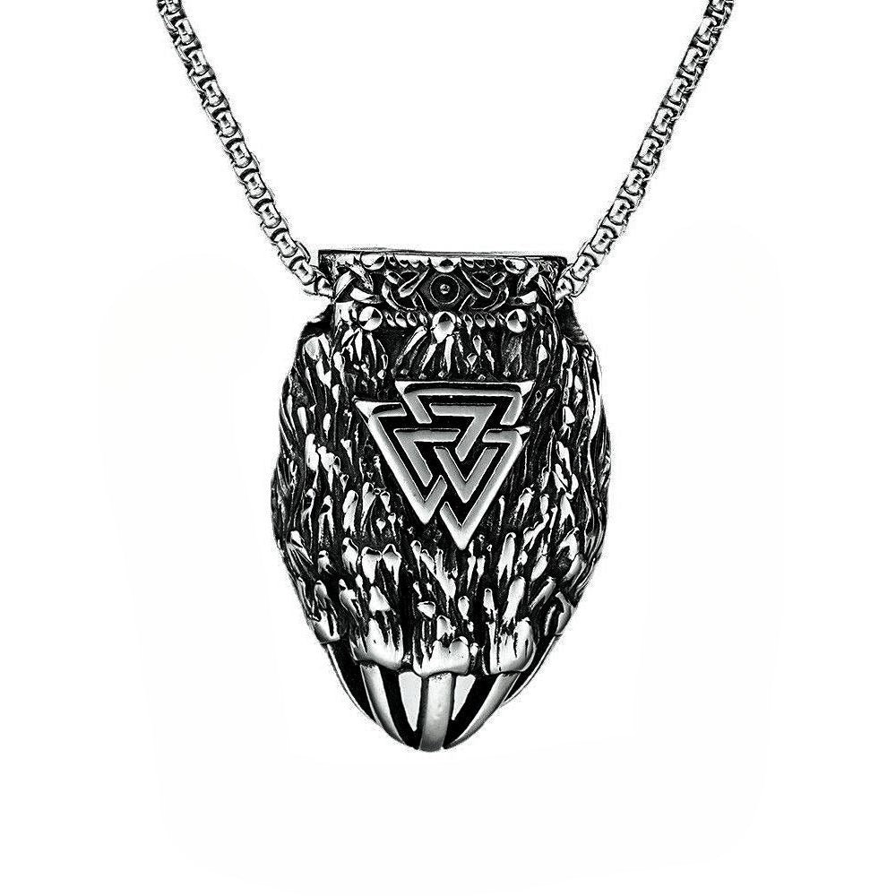 Nordic Viking Rune Bear Paw Pendant Stainless Steel For Men By Planderful Shop Bold Rugged Accessory