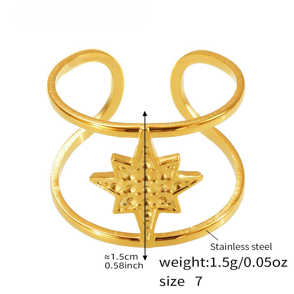 Planderful Geometric Stylish Ring 18K Gold Plated For Women