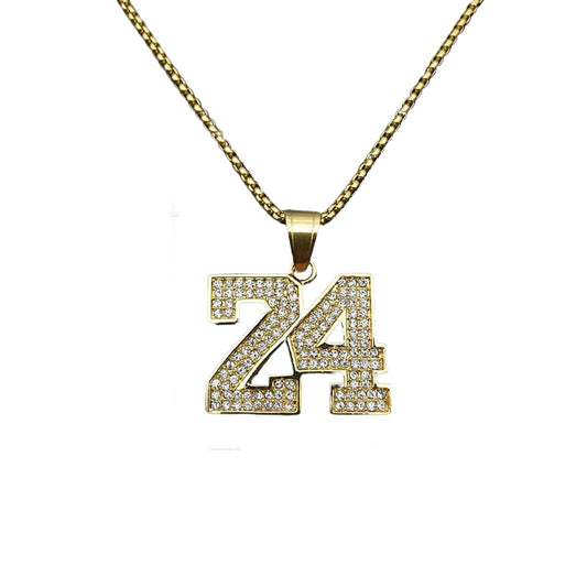 Zircon Necklace – Luxury Hip Hop Basketball Pendant Necklace In Steel Gold-Plated Finish
