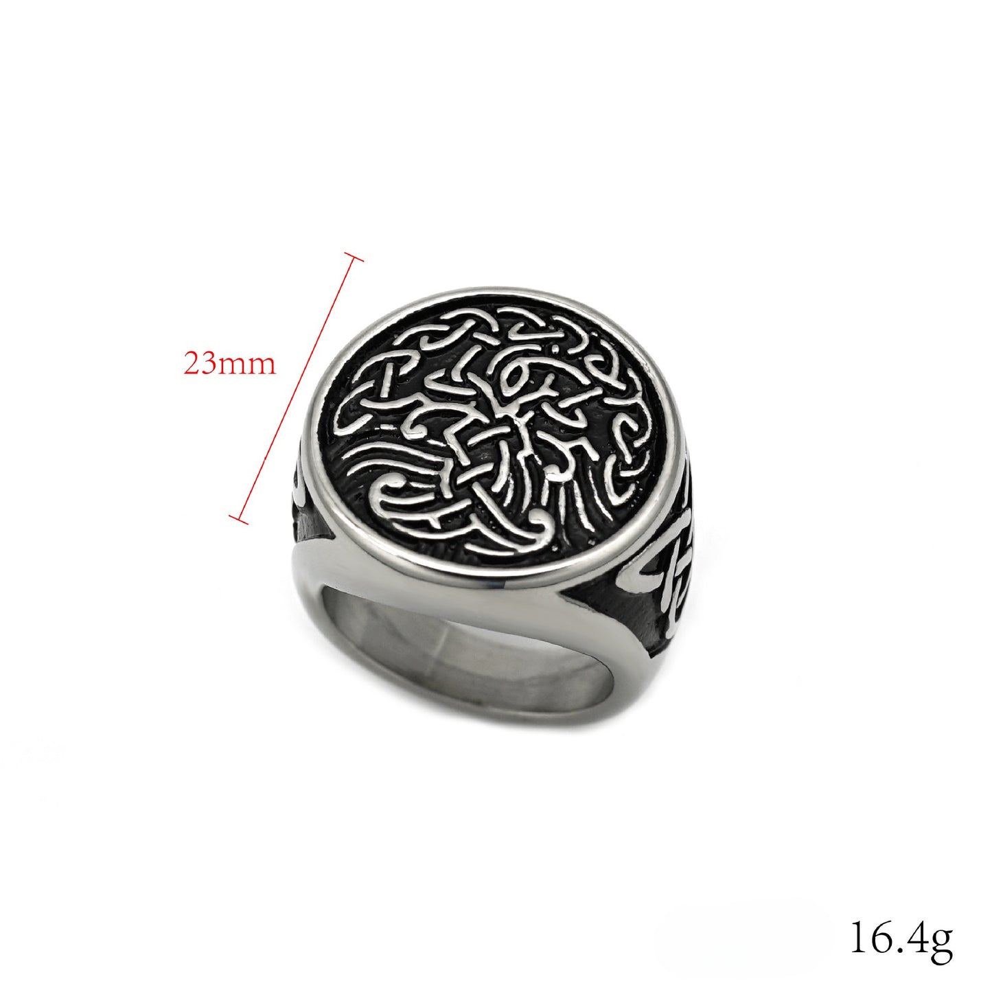 Planderful Titanium Steel Ring For Men And Women Nordic Tree Of Life Retro Hip Hop Design Unisex Protection Symbol