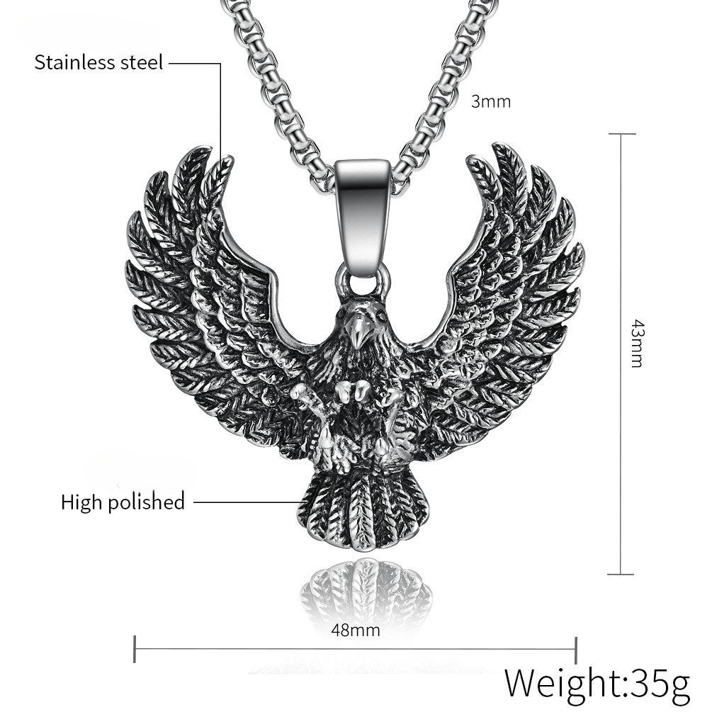 Directly From The Manufacturer Titanium Steel Eagle Pendant