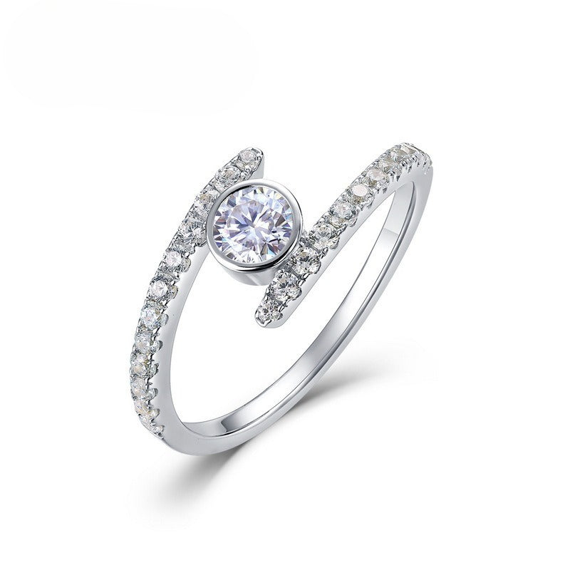 Planderful Classic Moissanite Sterling Silver Ring – 4 × 4 mm, 0.23 ct