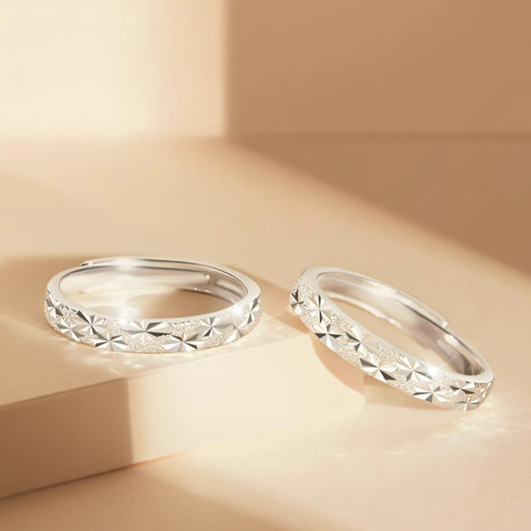 925 Sterling Silver Gypsy Star Couple Ring for Girlfriend