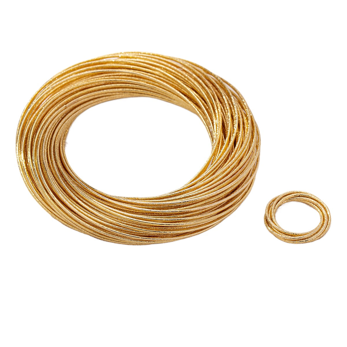 Fashionable Matte Gold Wrapped Ring Bracelet for Women