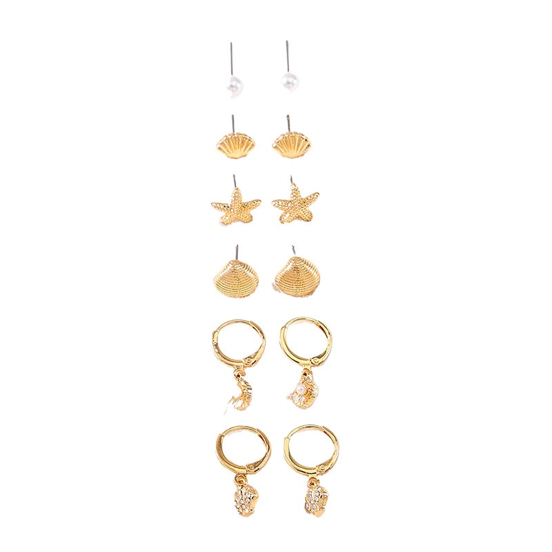 Planderful Vienna Verve Earrings Set – Chic Metal Ocean Series Design
