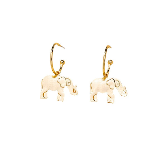 Metallic Elephant Earrings from Vienna Verve Collection