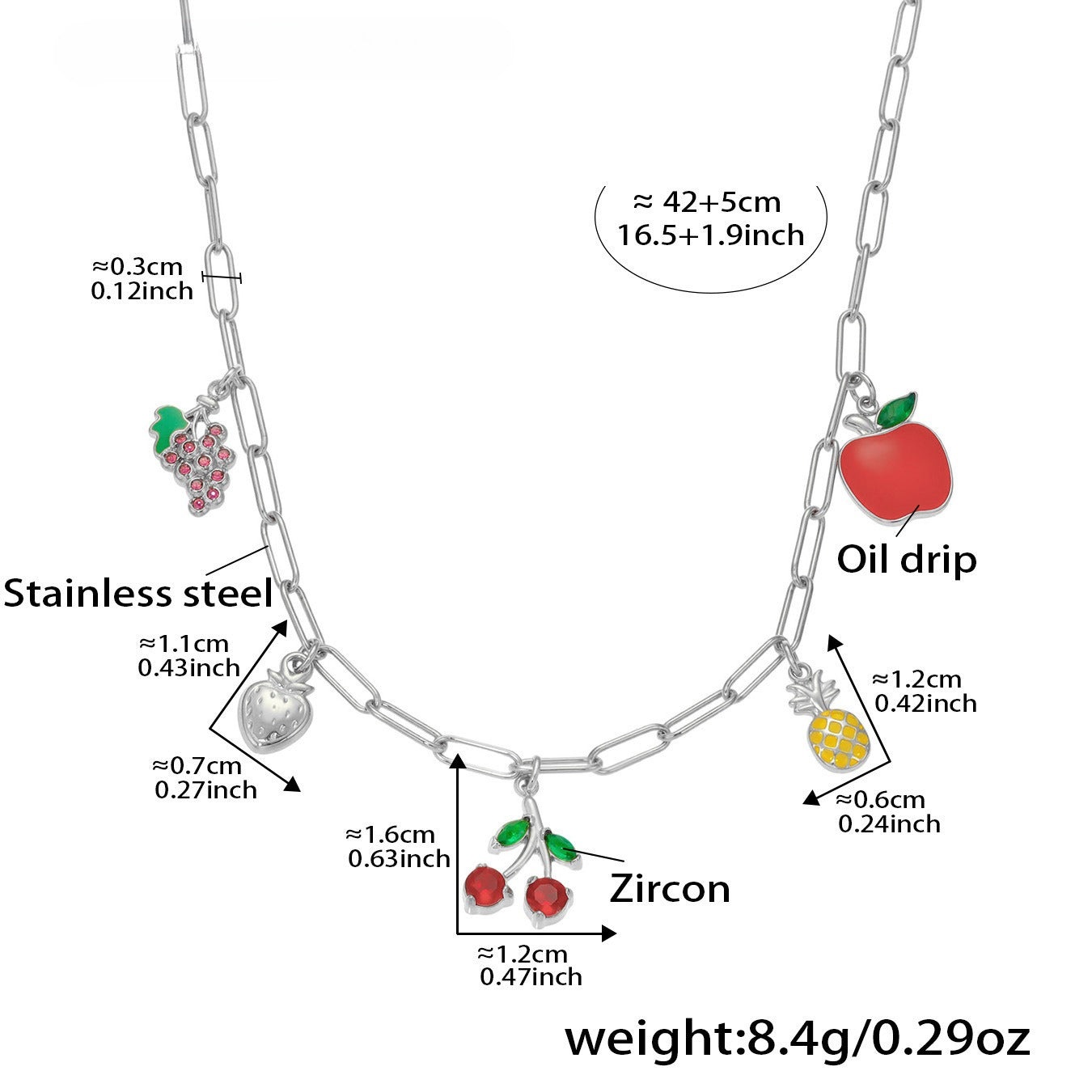 Planderful Women Collarbone Necklace Zircon 18K Gold Plated