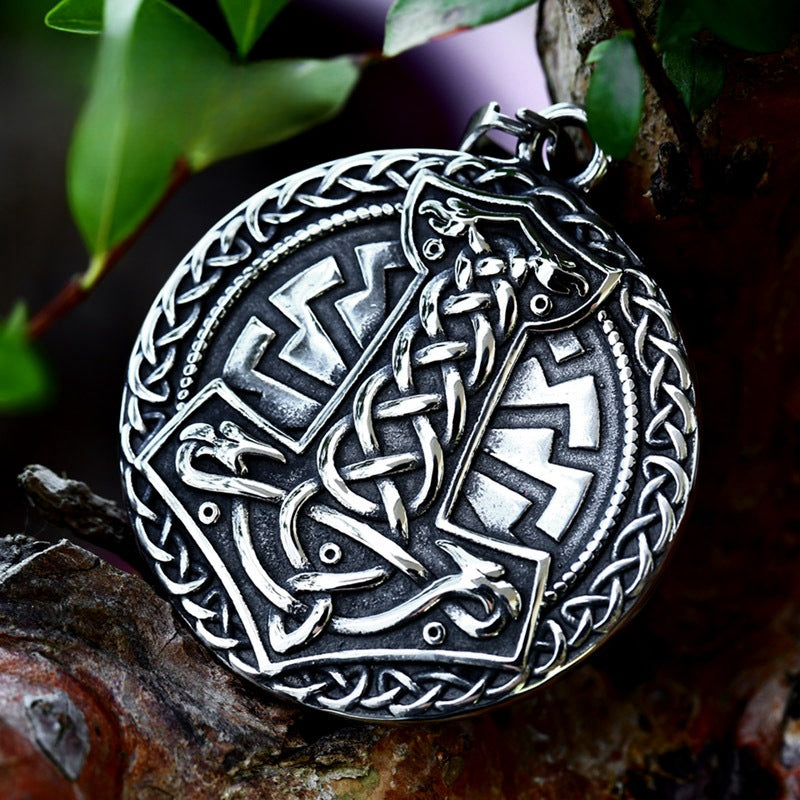 Nordic Viking Thor's Hammer Pendant in Titanium Steel - Men's Stainless Steel Jewelry Wholesale